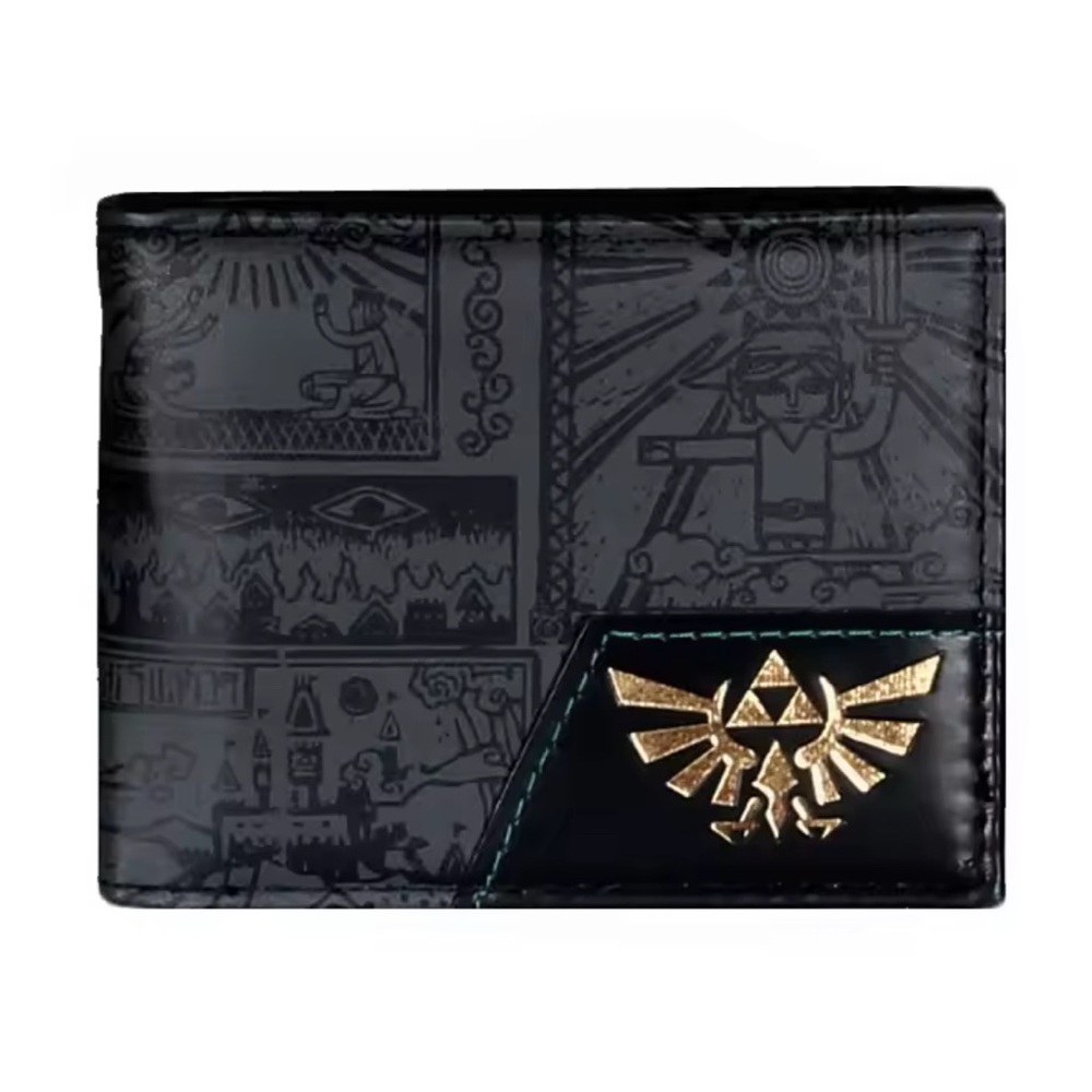 Black and Gold Wallet with Iconic Design